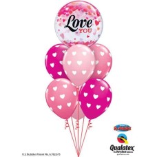 701 Bubbling Hearts Valentine Bouquet #54604 27051-6